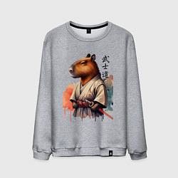 Мужской свитшот Capybara samurai - ai art fantasy