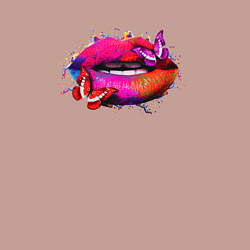 Свитшот хлопковый мужской Чужие губы, цвет: пыльно-розовый — фото 2