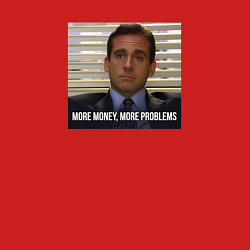 Свитшот хлопковый мужской More money, more problems - the office, цвет: красный — фото 2