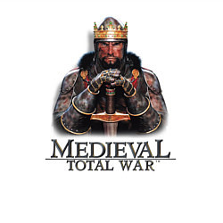 Свитшот хлопковый мужской Medieval: Total War logo, цвет: белый — фото 2