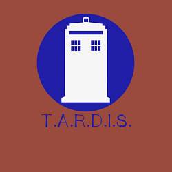 Свитшот хлопковый мужской Blue tardis, цвет: кирпичный — фото 2