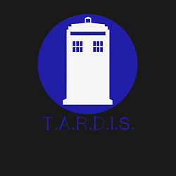 Свитшот хлопковый мужской Blue tardis, цвет: черный — фото 2
