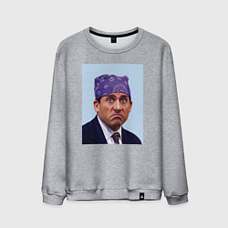 Свитшот хлопковый мужской Michael Scott - Prison mike the office meme, цвет: меланж