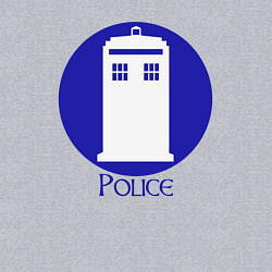 Свитшот хлопковый мужской Tardis police, цвет: меланж — фото 2