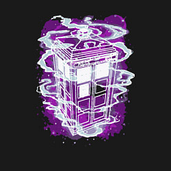 Свитшот хлопковый мужской Tardis violet, цвет: черный — фото 2