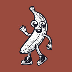 Свитшот хлопковый мужской Банановый человечек, цвет: кирпичный — фото 2