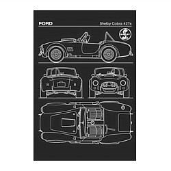 Свитшот хлопковый мужской Ford shelby cobra, цвет: белый — фото 2