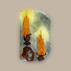 Свитшот хлопковый мужской Две свечи на подсвечнике, цвет: миндальный — фото 2