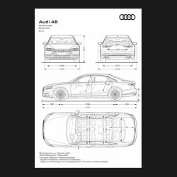 Свитшот хлопковый мужской Audi A8, цвет: черный — фото 2