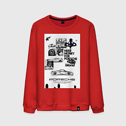 Свитшот хлопковый мужской Porsche автомобиль, цвет: красный