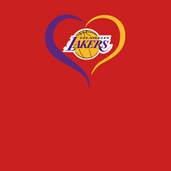Свитшот хлопковый мужской LA Lakers в сердце, цвет: красный — фото 2