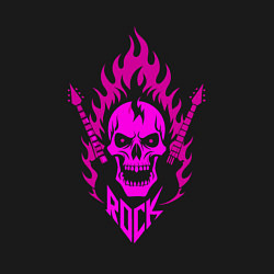 Свитшот хлопковый мужской Рок фиолетовый череп, цвет: черный — фото 2