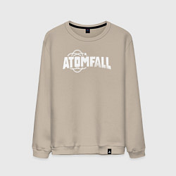 Свитшот хлопковый мужской Atomfall logo, цвет: миндальный