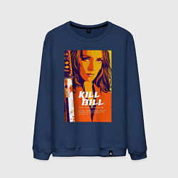 Свитшот хлопковый мужской Kill bill - Uma Thurman, цвет: тёмно-синий