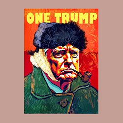 Свитшот хлопковый мужской Один козырь у Дональда Трампа - шутка, цвет: пыльно-розовый — фото 2