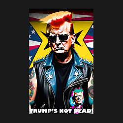 Свитшот хлопковый мужской Trumps not dead - ai punk art, цвет: черный — фото 2
