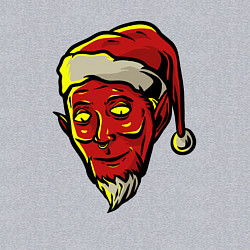 Свитшот хлопковый мужской Санта демон, цвет: меланж — фото 2