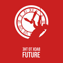 Свитшот хлопковый мужской Back to the future clocks, цвет: красный — фото 2