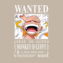 Свитшот хлопковый мужской Monkey D Luffy - wanted, цвет: миндальный — фото 2