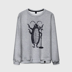 Свитшот хлопковый мужской Тараканчик певец, цвет: меланж