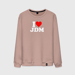 Свитшот хлопковый мужской I love JDM, цвет: пыльно-розовый