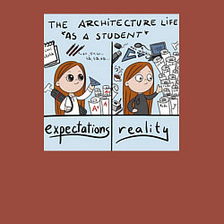 Свитшот хлопковый мужской Учеба архитектора, цвет: кирпичный — фото 2