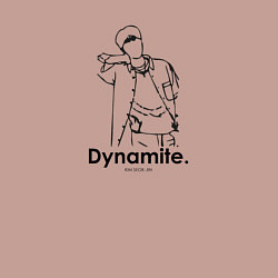 Свитшот хлопковый мужской BTS Dynamite Kim Seok-Jin, цвет: пыльно-розовый — фото 2