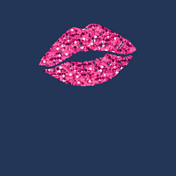 Свитшот хлопковый мужской Поцелуй на груди, цвет: тёмно-синий — фото 2