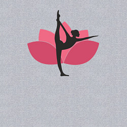 Свитшот хлопковый мужской Лотос - йога, цвет: меланж — фото 2