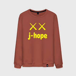 Свитшот хлопковый мужской BTS j-hope, цвет: кирпичный