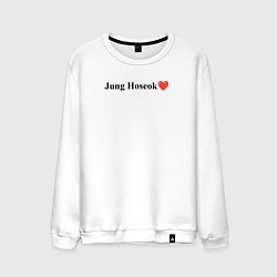 Свитшот хлопковый мужской BTS Jung Ho-seok, цвет: белый