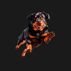 Свитшот хлопковый мужской Hunter Dog - Ротвейлер ГТА в прыжке, цвет: черный — фото 2