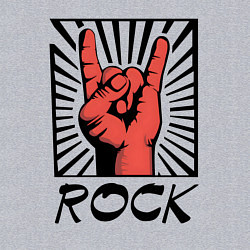 Свитшот хлопковый мужской Rock - жест коза, цвет: меланж — фото 2