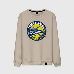 Свитшот хлопковый мужской Рыбалка на тунца, цвет: миндальный