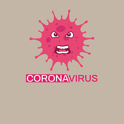 Свитшот хлопковый мужской Pink coronavirus, цвет: миндальный — фото 2