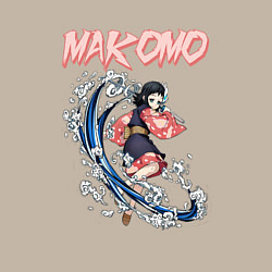 Свитшот хлопковый мужской Клинок, рассекающий демонов Макомо, цвет: миндальный — фото 2