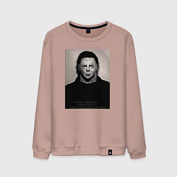 Свитшот хлопковый мужской Майкл Майерс магшот, цвет: пыльно-розовый