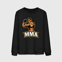 Свитшот хлопковый мужской Fighter MMA, цвет: черный