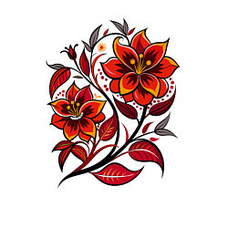 Свитшот хлопковый мужской Алый цветок, цвет: белый — фото 2