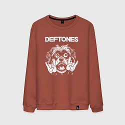 Свитшот хлопковый мужской Deftones rock dog, цвет: кирпичный