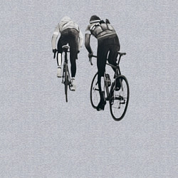 Свитшот хлопковый мужской Велосипедисты, цвет: меланж — фото 2