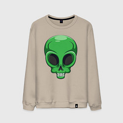 Свитшот хлопковый мужской Green skeletor, цвет: миндальный