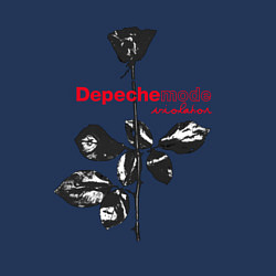 Свитшот хлопковый мужской Depeche Mode - Violator black rose, цвет: тёмно-синий — фото 2