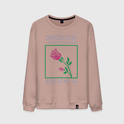 Свитшот хлопковый мужской Depeche Mode - Rose Bowl 88, цвет: пыльно-розовый