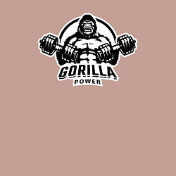 Свитшот хлопковый мужской Gorilla power gym, цвет: пыльно-розовый — фото 2