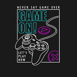 Свитшот хлопковый мужской Never say game over, цвет: черный — фото 2