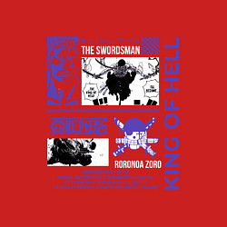 Свитшот хлопковый мужской Ван пис Зоро меченосец, цвет: красный — фото 2