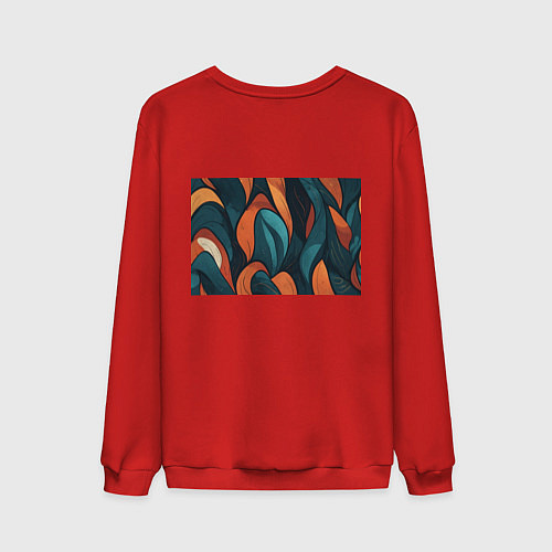 Мужской свитшот Темные и теплые контрасты / Красный – фото 2