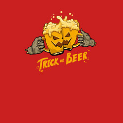 Свитшот хлопковый мужской Trick or beer - Halloween, цвет: красный — фото 2