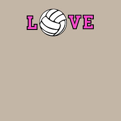 Свитшот хлопковый мужской Love volley, цвет: миндальный — фото 2